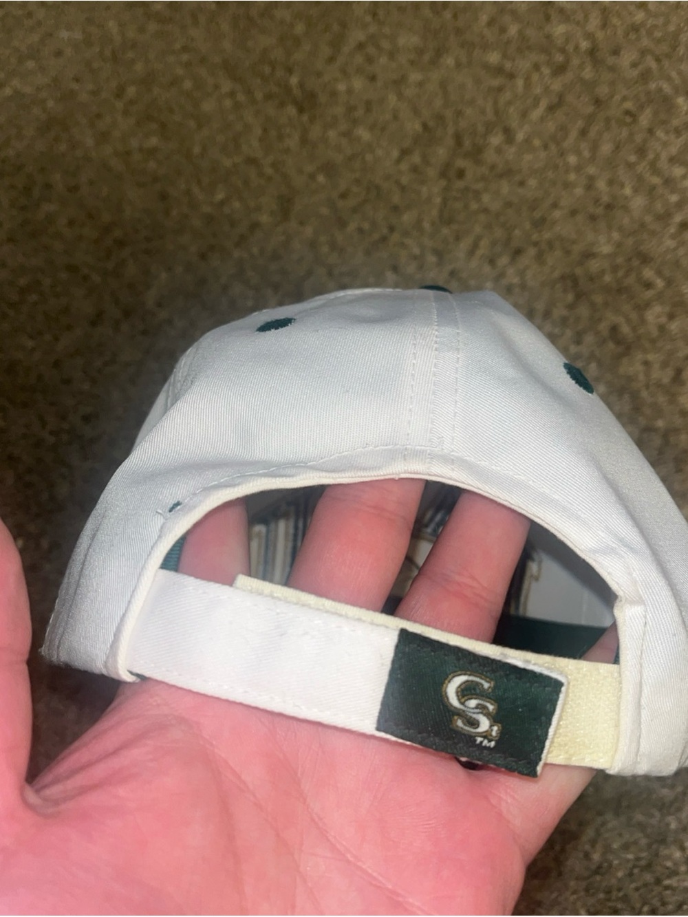 Colorado State University CSU Rams Hat Cap Ram U White Adjustable Never Worn New - Picture 5 of 8